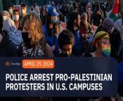 More pro-Palestinian protesters were arrested in U.S. university campuses on Saturday, April 27, as activists demand a ceasefire in Israel’s war with Hamas.&#60;br/&#62;&#60;br/&#62;Full story: https://www.rappler.com/world/us-canada/police-arrest-pro-palestinian-protesters-on-united-states-university-campuses/