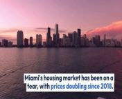 Miami&#39;s housing market has been on a tear, with prices doubling since 2018.&#60;br/&#62;&#60;br/&#62;The rapid rise is part of a larger trend across the country, but it&#39;s been particularly pronounced in Florida. Experts point to investor interest and urban development projects as some of the reasons behind Miami&#39;s booming housing market.&#60;br/&#62;&#60;br/&#62;Other markets where home prices have doubled since 2018 include Tampa, Florida; Baltimore, Maryland; and Spokane, Washington.