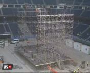 Bernabéu preparing the stage for Taylor Swift from hp xmas stage com