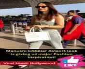 Manushi Chhillar Airport look is giving us major Fashion Inspiration!