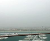 Heavy rain in Palm Jumeirah from rain rumey