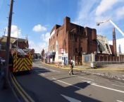 Firefighters still at the scene of a fire at the Victoria suite,Smethwick.