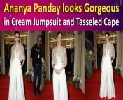 Ananya Panday, hailed as the Gen-Z fashion icon, continues to ignite inspiration among fashion enthusiasts worldwide with her bold choices. Recently, she mesmerized onlookers by donning a striking jumpsuit paired with an intricately embroidered cape, seamlessly blending vintage charm with contemporary allure. Her latest look is rapidly going viral on social media.&#60;br/&#62;&#60;br/&#62;#ananyapanday #ananyapandayfashion #summerfashion #elegantfashion #fashion #entertainmentnews #trending #viralvideo #bollywood