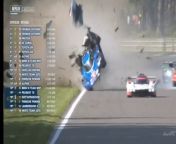 WEC 2024 6H Spa Race Bamber Gelael Massive Crash Flip from race film