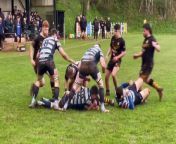Crediton RFC First Team showed great play against Topsham, video by Alan Quick