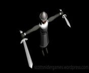 A video, of the Bodine 3D model. Bodine is equipped with his sword and dagger. Created by Scott Snider using 3DS MAX. Uploaded 03-28-2024.&#60;br/&#62;