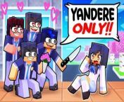 ONE GIRL in an ALL YANDERE Minecraft School! from download minecraft mods pokemon